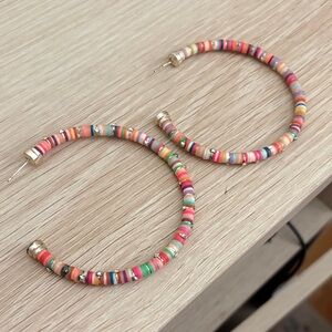 Kendra Scott Multicolor Beaded Hoop Earrings